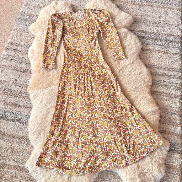 ✨Last Chance💋🌼🌹DÔEN ‘Vittoria’ Silk Jennifer Spring Maxi Dress XS✨ - Picture 6 of 15